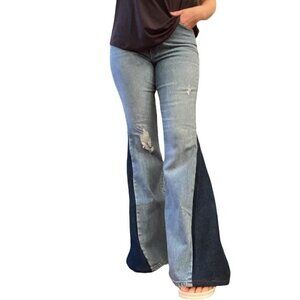 Reworked Distressed High Wasted Flares